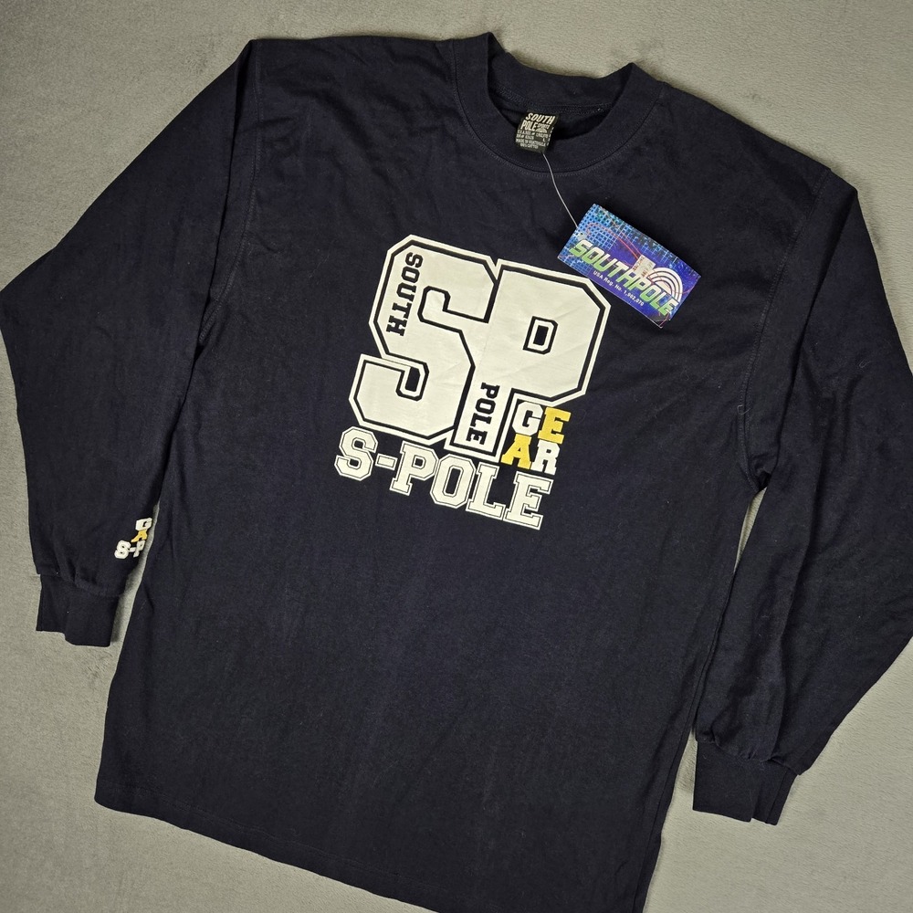 Vintage Southpole Shirt Mens Large Navy Gunge‎ Street Skater Deadstock Y2K NWT